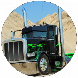 Essbares Papier schwarzer LKW 19,5 cm