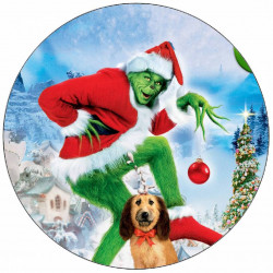 Essbares Papier Grinch mit Hund 19,5 cm