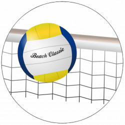 Essbarer Papiervolleyball und Netz 19,5 cm