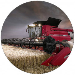 Essbares Papier rote Erntemaschine im Feld 19,5 cm