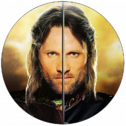 Essbares Papier Herr der Ringe Aragorn und Schwert 19,5 cm
