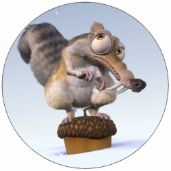 Essbares Papier Eiszeit-Eichhörnchen 19,5 cm