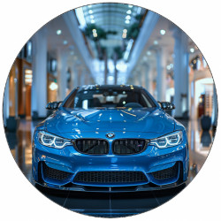 Essbares Papier BMW blau Vorderseite 19,5 cm