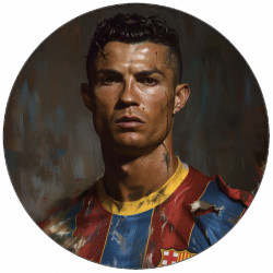 Essbares Papier Cristiano Ronaldo im Trikot 19,5 cm