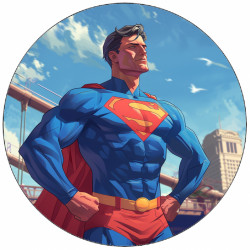 Essbares Papier Superman mit Händen 19,5 cm