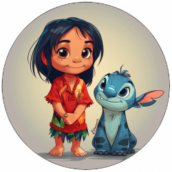 Essbare Papierfreunde Lilo und Stitch 19,5 cm