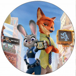 Essbares Papier Judy und Nick aus Zootropolis 19,5 cm
