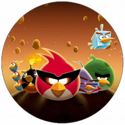 Essbares Papier Angry Birds Universum 19,5 cm