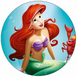 Essbares Papier Ariel und Krabbe 19,5 cm