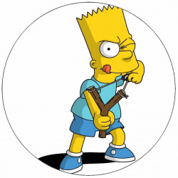 Essbares Papier Bart Simpson mit Schleuder 19,5 cm