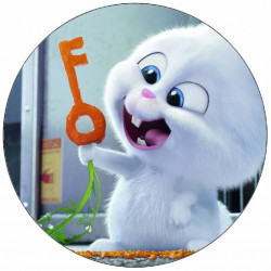 Essbares Papier Das geheime Leben der Haustiere Kaninchen 19,5 cm