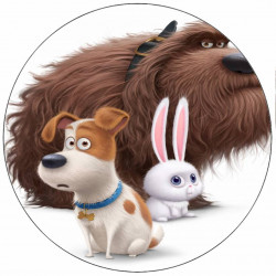 Essbares Papier Das geheime Leben der Haustiere Max und seine Freunde 19,5 cm