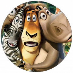 Essbares Papier Madagaskar Tiere im Dschungel 19,5 cm