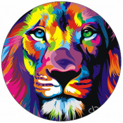 Essbares Papier farbige Animation Löwe 19,5 cm