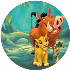Essbares Papier König der Löwen Simba, Timon und Pumba 19,5 cm