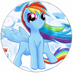 Essbares Papier Mein kleines Pony Rainbow Dash 19,5 cm