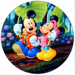 Essbares Papier Mickey und Minnie 19,5 cm
