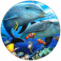 Essbare Delfine aus Papier 19,5 cm