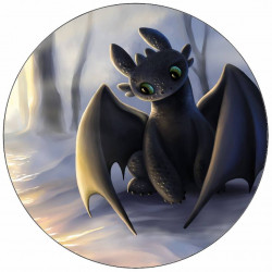 Essbares Papier Wie man einen Drachen züchtet Ohnezahn im Wald 19,5 cm