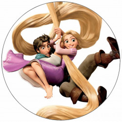 Essbares Papier Locika und Eugene 19,5 cm