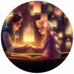 Essbares Papier Locika und Eugene auf dem Boot 19,5 cm