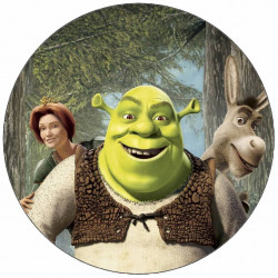 Essbares Papier Shrek, Fiona und Esel 19,5 cm