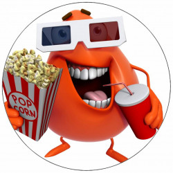Essbares Papiermonster mit Popcorn 19,5 cm