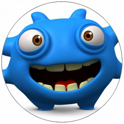 Essbares Lachmonster aus Papier 19,5 cm