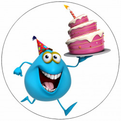 Essbares Papiermonster mit Kuchen 19,5 cm