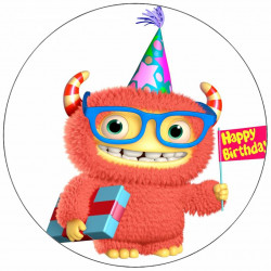 Essbares Papiermonster Happy Birthday 19,5 cm