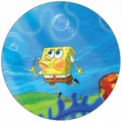 Essbares Papier Spongebob und Seifenblasenbläser 19,5 cm