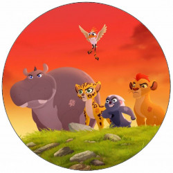 Essbares Papier Löwenpatrouille auf dem Hügel 19,5 cm