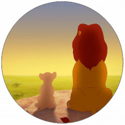 Essbares Papier Löwenpatrouille Simba und Vater 19,5 cm