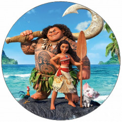 Essbares Papier Brave Vaiana und Moana 19,5 cm