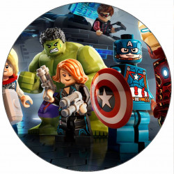 Lego Avengers essbares Papier 19,5 cm