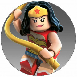 Lego Wonder Woman essbares Papier 19,5 cm