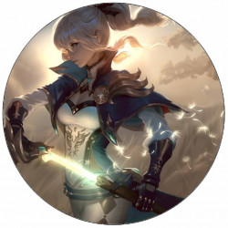 Essbares Papier Fantasiebild eines Kriegers 19,5 cm