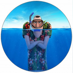 Essbares Papier Hotel Transylvania Dracula im Wasser 19,5 cm