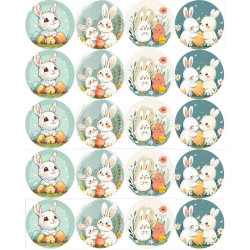 Essbares Papier zum Ausschneiden für Muffins Ostermischung 5cm