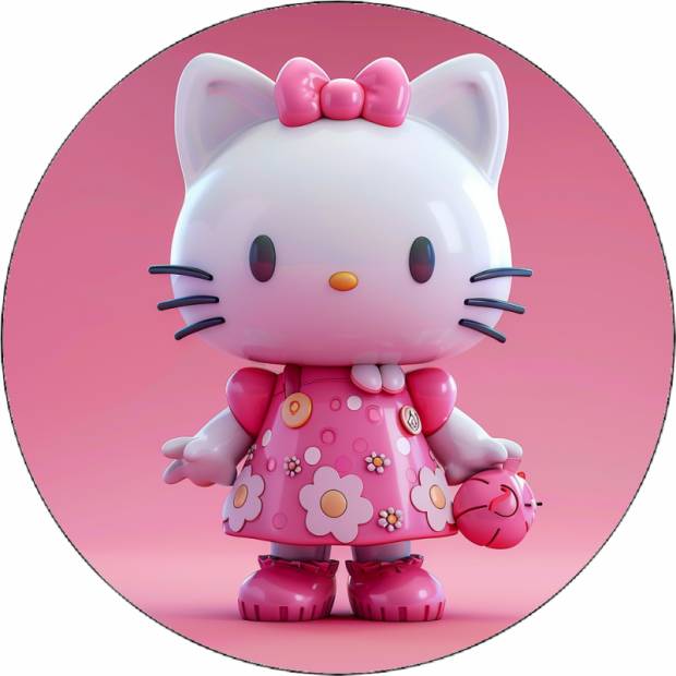 Hello Kitty im rosa Kleid 19,5 cm