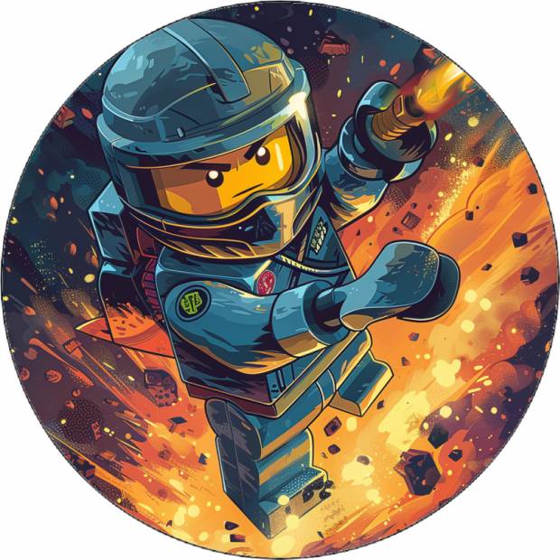 Essbares Papier Ninjago im Weltraum 19,5 cm