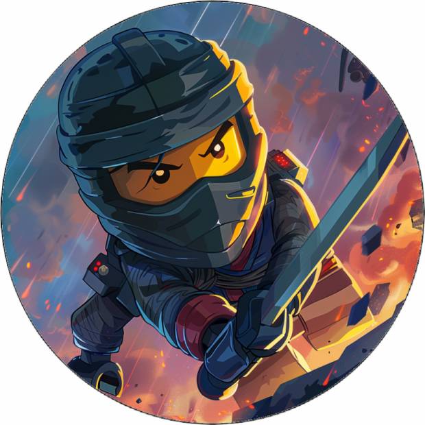 Essbares Papier Ninjago im Weltraum mit Schwert 19,5 cm