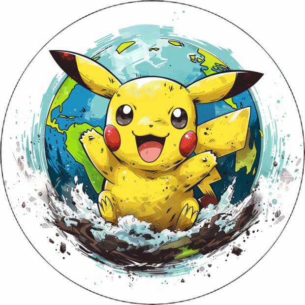 Pikachu essbares Papier 19,5 cm