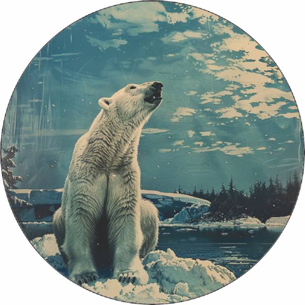 Essbarer Eisbär aus Papier 19,5 cm