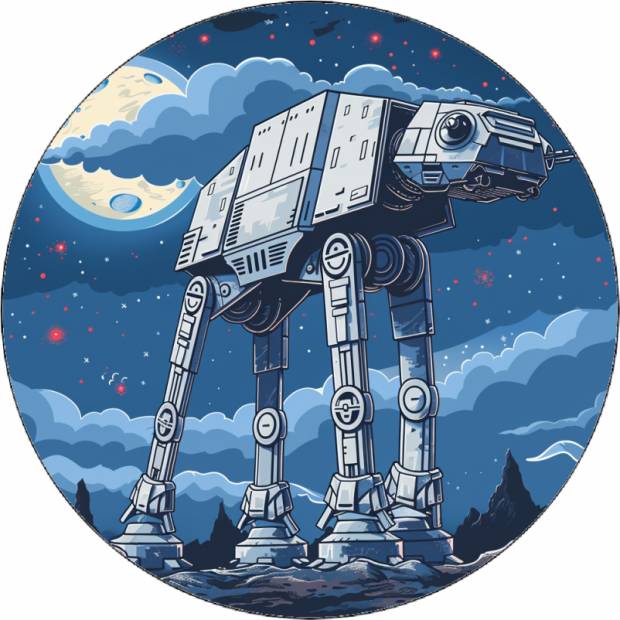 Essbares Papier Star wars AT-AT Walker in the dark 19,5 cm