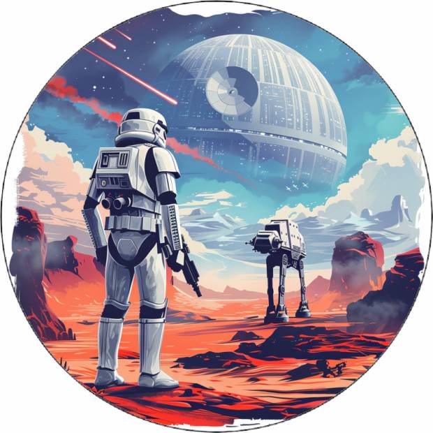 Essbares Papier Star wars fighters 19,5 cm