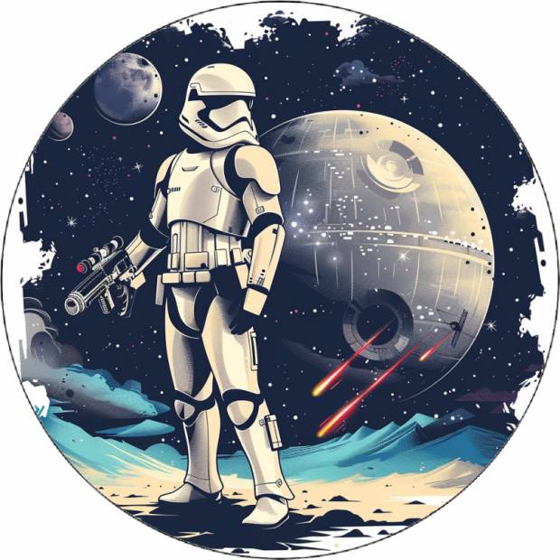 Essbares Papier Star wars fighter 19,5 cm