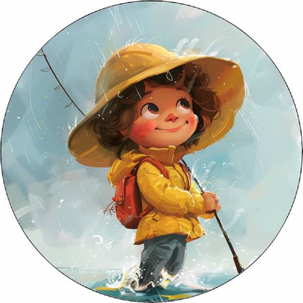 Essbare Papierfischchen am Wasser 19,5 cm