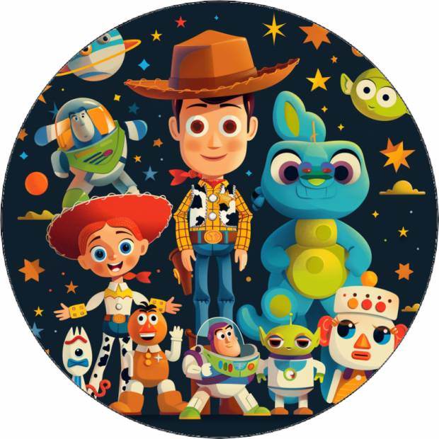 Essbares Papier Toy Story Woody im Weltraum 19,5 cm