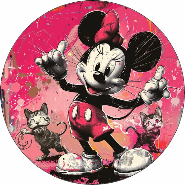 Minnie und zwei Katzen 19,5 cm